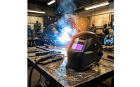 Sensitivity and Delay Settings Auto-Darkening Welding Helmet Rectangular Viewing Window Auto Darkening Welding Helmet Adjustment Dials Face Guard Hard Shell for Bright-Arc Welding Work