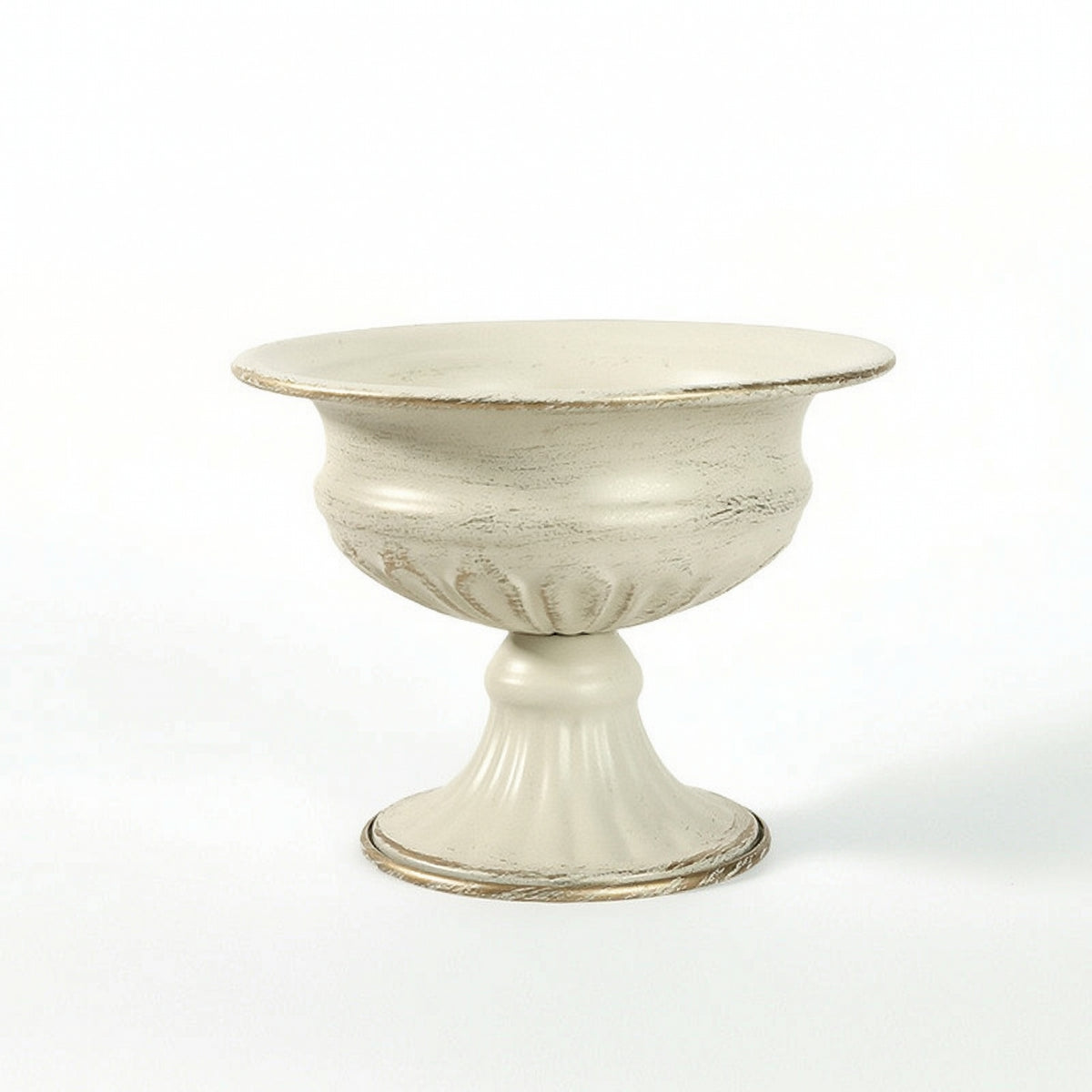 Antique-Style Pedestal Urn Vase Distressed Urn Vase with Pedestal Footed Tabletop for Wedding Planners, Florists, Table Decor