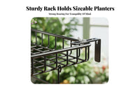 Railing Planter Basket Easy Installation Railing Plant Basket Weather-Resistant