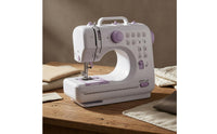 Built-in Handle Electric Sewing Machine Stitch Selection Buttons Compact Sewing Machine Tabletop Portable
