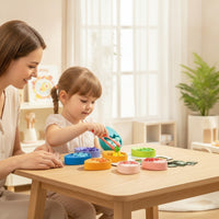 Educational Dinosaur Egg Counting Board Color Matching Wooden Counting Board with Beads Child-Led Dinosaur Egg Toy Sensory for Preschoolers