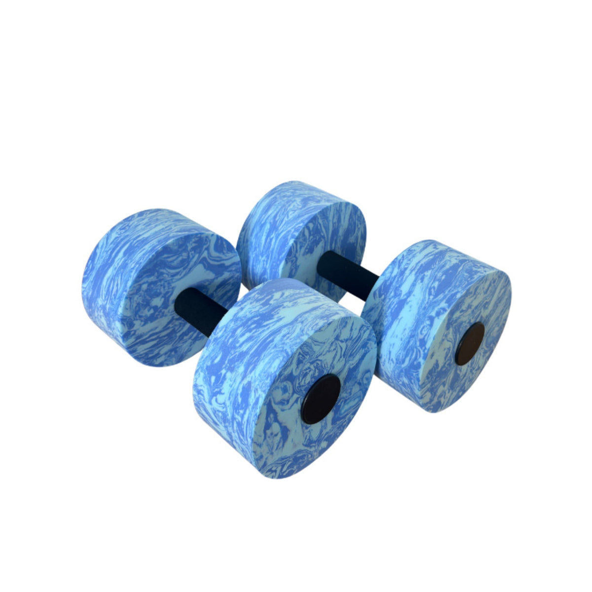 4 Pieces Easy-Grip Water Dumbbells with Marbled Pattern Lightweight Aquatic Exercise Dumbbells High-Density Aquatic Exercise Weights Quick-Drying for Fitness Enthusiasts, Swimmers, Swim Practice