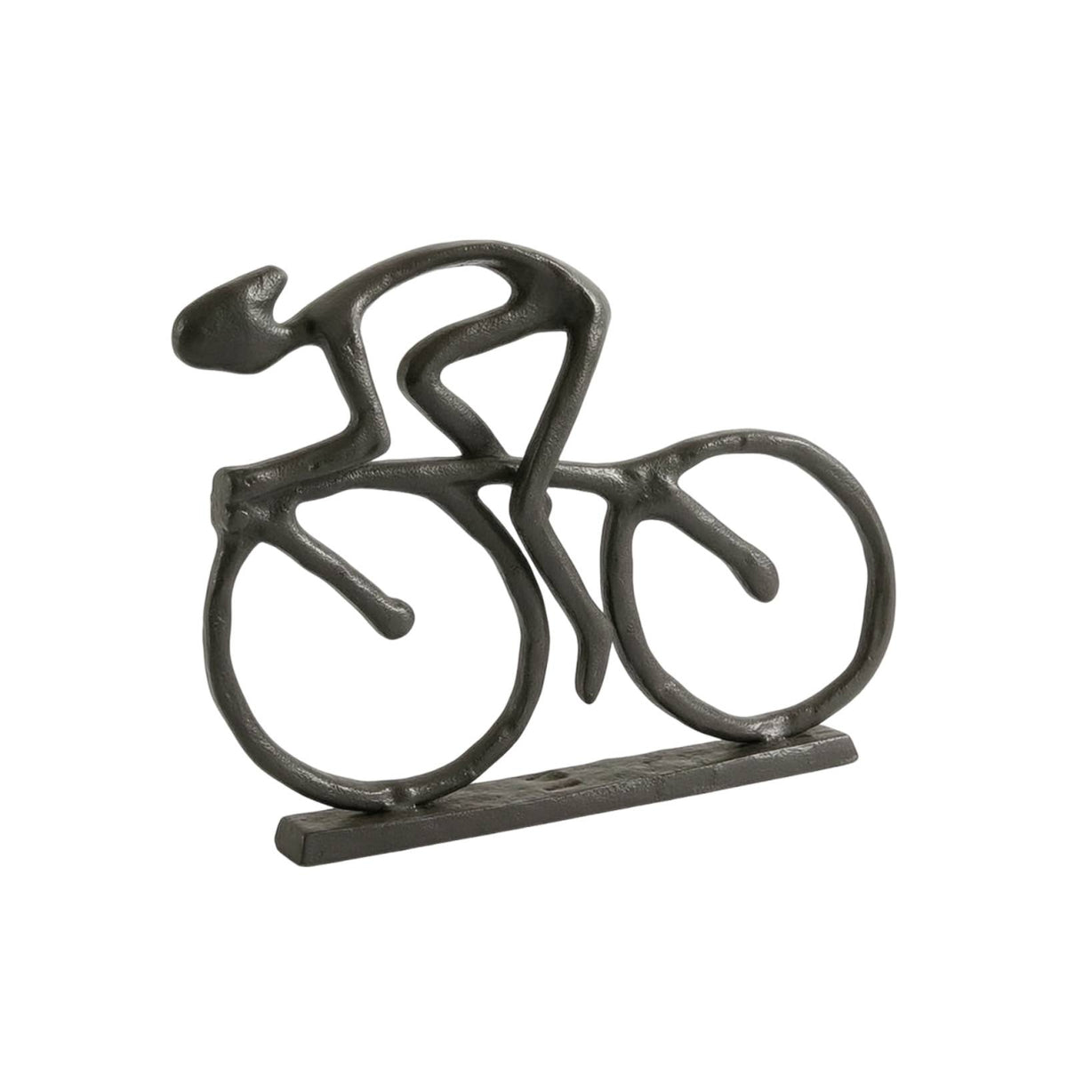 Cyclist on a Cycle Figurine Abstract Cycle Figurine Compact Cyclist Statue for Cyclists