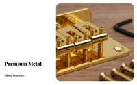Adjustable Saddles 4 String Hardtail Bridge Long-Lasting Metal Construction 4 String Fixed Bridge Chrome Finish Electric Guitar Tailpiece Easy to Assemble for DIY Enthusiasts, Guitarists, Musicians, Upgrading Guitars, Workshop, Music Studio