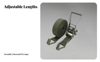 Thickened Ratchet Strap Wear-Resistant Ratchet Tightener Strap Easy To Use for Truck Drivers, Movers, Moving, Warehouses, Roof Rack Securing