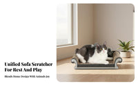 Cat Scratcher Sofa Sturdy Frame Cardboard Cat Sofa Corrugated Shred Pad Recyclable