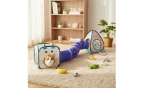 3 Pieces 3 Piece Cat Tunnel Tent Set All-Season Interactive Pet Tube Lightweight