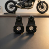 Toothed Handlebar Riser Clamp Adapter Split Motorcycle Handlebar Riser with Pad Long-Lasting Corrosion-Resistant for Street Bikes