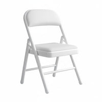 Foldable Padded Folding Chair Space-Saving Design Padded Collapsible Chair Soft Cushion Household Furniture Sturdy Steel Frame for Office Workers, Community Groups, Dorm Room, Indoor and Outdoor Events, Conferences, Parties