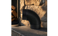 Heating Flue tube Elbow Corrugated Chimney Flue Elbow Heat-Resistant Fitting for Home Improvers