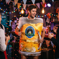 Funny Beer Mug Costume Novelty Beer Stein Costume Festive Apparel Easy to Wear for Halloween