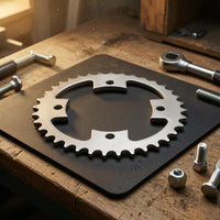 38 Tooth Chainring Evenly Spaced Cogs Silver Metal Chainring Mounting Holes Bike Chain Wheel