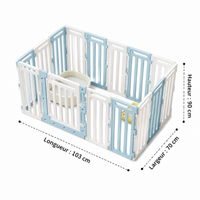 Large Animal Enclosure, Modular Composite Rabbit Enclosure, 103x70x90cm with Access, for Puppies and Small Animals