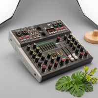 Digital Audio Mixer Slanted Tabletop Mixer Simple Stereo for Podcasters