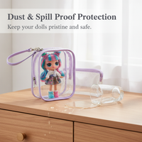 Japanese Style PVC Doll Display Bag for Cotton Dolls and Plush Toys