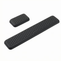 2 Pieces Cloth-Covered-Covered Memory Foam Wrist Rest Set Honeycomb Texture Keyboard and Mouse Wrist Rest Set Contoured Edges Computer Accessory Rounded