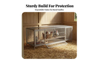 Wire Mesh Hutch Indoor & Outdoor Use Rolling Wire enclosure Large Capacity Hen House for Hobby Farmers, Homesteaders, Backyard, Garden, Patio