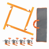Square-Hole Routing Guide Fixed Clamps Trim Router Jig Anodized Metal Square-Hole Cutting Guide