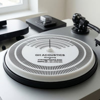 Stroboscopic Turntable Adjustment Disc White Strobe Disc Accurate Alignment Protractor Compact for Audiophiles
