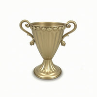 Pedestal Vase with Handles Shiny Pedestal Urn Reflective for Home Entryways