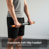 Non-Slip Grip Adjustable Power Twist Bar Easy Adjustment Coil Resistance Arm Exerciser Long-Lasting Steel Springs Coil Arm Strength Bar Portable Design for Men, Women, Beginners, Home Gym, Office