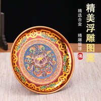 Alloy Offering Plate with Lotus Design for Buddhist Altar
