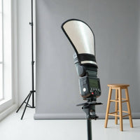 Foldable Reflector with White and Silver Sides Two-sidedSided Flash Reflector Soft Light Modifier with Silver Surface Portable for Portrait Photographers, Event Photography