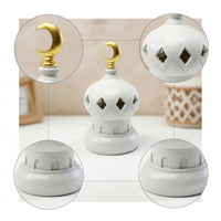 incense Burner with Moon-Shaped Moon Decorative Castle Scent Burner Sculptural Statue for Festival Decor