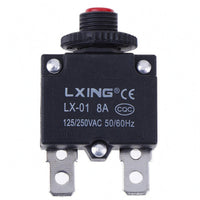Overcurrent Protection Panel Mount Circuit Breaker Terminal Tabs Push Button Breaker Knurled Knurled Nut