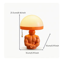 Sculptural Torso Lamp Ambient Fungus-Shaped Lamp Cute Fungus-Shaped Night Light Cozy for Desk