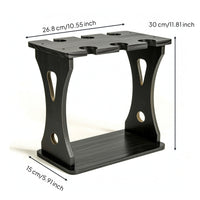 Countertop Tabletop Wine Glass Rack Compact Wooden Stemware Rack Single-Tier Wine Glass Display Stand Open-Frame for Cabinet