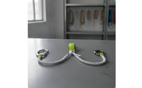 Via Ferrata Lanyard Elastic Energy Absorbing Lanyard via Ferrata Set Stretchable Gear Long-Lasting for Climbers, Climbing