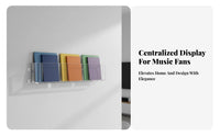 Drillwithout Drilling Installation Clear Album Holder Decorative Transparent Album Ledge Easy to Install Display Rack Invisible Appearance for Vinyl Collectors, Music Lovers, Home Decorators, Living Room, Bedroom, Cafe, Office