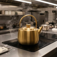 Induction Cooktop Kettle Arched Handle Stainless Steel Pot Attached Lid Household Cookware for Gas Cooktop