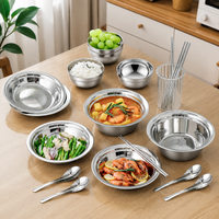 304 Stainless Steel Dinner Set, Cutlery Set, 18-Piece, Spoon & Fork Set, With Storage Bag, For Newlyweds & Families