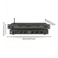 Equalizer with Subwoofer Output Professional Audio Gear Adjustable for PA Setups