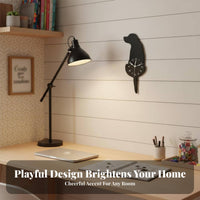 Swinging Tail Dog Clock Creative Design Puppy Pendulum Clock House Decoration DIY Non-Fading for Nursery