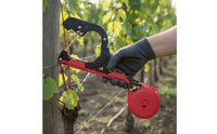 Includes Tapes and Staples Vine Tying Machine Upgraded Plant Tapener Red Vine Branch Tying Tool Time-Saving for Vineyard, Orchard, Nursery