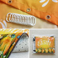 Easter Shower Curtain Sets Toilet Lid Cover and Bath Mat for Home, Apartment, Hotel, Restroom