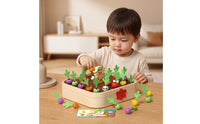 Carrot Memory Game Developmental Wooden Memory Matching Game Recognition Games for Preschoolers, Playroom, Homeschool