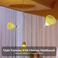 Hanging Badminton Practice Device No-Tool Installation Individual-Play Badminton Device Sports Equipment Portable Luminous
