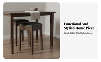Solid Wood Construction Stackable Square Stool Space-Saving Square Top Stacking Stool Sturdy and Long-Lasting Backless Seat Multi-Purpose for Adults, Homeowners, Parents, Living Room, Bedroom, Kitchen, Entryway