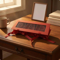 Folding Gift Box Flat Pack Window Gift Box Decorative Top