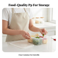 Draining crisper Box Stackable Lidded Produce container Clear View for Home Cooks