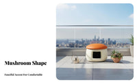 Space-Saving Mushroom-Shaped Cat House Stool two-in-onePurpose Design Enclosed Pet sanctuary Multipurpose Ottoman Minimalist aesthetic for felines, Homeowners, Small animals, Entryway, Living Room, Balcony, Bedroom