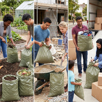 50 Pack Debris Sacks and 40x60cm Garden Waste Bags, Recyclable Value Pack Sacks for Construction Waste, Sand Transport and General Cargo Use
