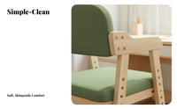 Adjustable Wooden child's Chair Ergonomic Design Height-Adjustable child's Chair Stable Frame Even Rounded Corner S for Home
