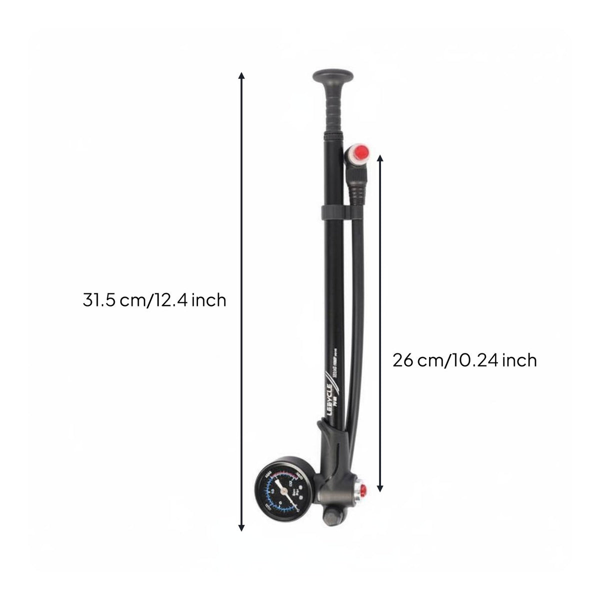 Portable Mountain Bike Shock Pump Leak-Proof Rear Shock Pump Aluminum Alloy for Trail Riding
