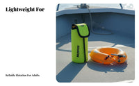 High Buoyancy Automatic Inflatable Life Buoy Lightweight Portable Self-Rescue Buoyancy Aid Long-Lasting for Anglers, Swimmers, Fishing