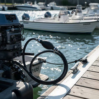 Outboard Fuel Line with Primer Bulb Low Permeation Fuel Hose with Primer Bulb Quick Fittings Gas Line Hose Kit Stainless Steel Clamps for DIY Enthusiasts